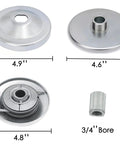 Torque Converter Kit For Go Kart And Mini Bike 30 Series With 6.5 HP 3/4 Inch Belt Drive components including pulleys.