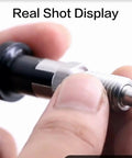 Close-up of Top Shelf M8 Self Locking Indexing Pin With Spring Loaded Latch Bolt, showing size and detail during installation.