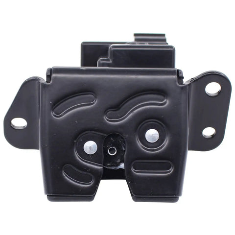 Plug And Play Rear Tailgate Trunk Power Door Latch Lock Actuator Motor Heavy Duty Bolt Right On Direct Fit For Kia Soul 2014 To 2019 Hyundai Santa Fe Sport Quick Swap front view showing detailed black plastic design.