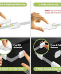 Installation steps for 8 Pack No Drill Baby Proofing Cabinet Locks with 3M Adhesive Adjustable Child Safety Latches