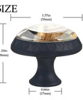 Four Pack Dope Watercolor Dog Themed Cabinet Knobs 1.37 Inch Round Crystal Glass Drawer Pulls size details