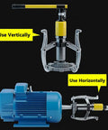 Beefy Hydraulic Gear Puller Kit With 2 And 3 Jaw Convertible Claws for vertical and horizontal use shown