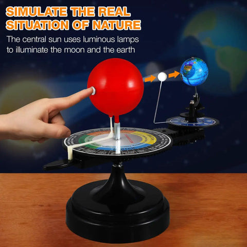 Solar System Model Kit Showcases How Earth And Moon Revolve Around The Sun For Teens And Students A Hands On STEM Science Experiment Teaching Tool For Astronomy Education, tabletop model