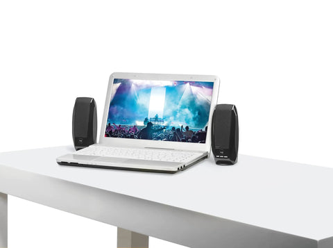 Plug And Play USB Computer Speakers With Crystal Clear Digital Sound And Real 2 Watts Peak Power For Rich Desktop Audio with laptop