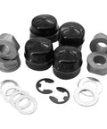 Wheel Bearing Cover Kit Replacement For John Deere Riding Mowers And Outdoor Power Equipment PVC Shield Fits M123811 M123253 R27434 24H1398 Z9972H Easy Install Durable Flange Tire Cover And Bearing Housing For Lawn Tractors DIY Friendly, shown with washers and clips