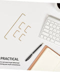 Premium Gold Plated Satellite Stabilizer Wires For Mechanical Keyboards on a desk with a notebook and pen.