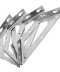 Stainless Steel Corner Brackets 4 Pack Tough As Nails, Heavy Duty Shelf And Table Braces For Cabinets And Beams, Impact And Aging Resistant