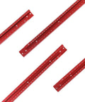 Red metric and imperial scales for Juice Groove Router Jig For Cutting Boards With 23.6 By 23.6 Inch Working Area Adjustable Router Jigs And Templates.