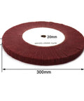 Premium Non-Woven Flap Wheel 320 Grit Nylon Fiber Polishing Disc For Foredom Tools, 300mm diameter buffing wheel