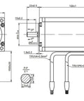 Technical diagram of Closed Loop Stepper Motor With Encoder 3Nm Torque 5A Current 8mm Shaft for precise motion control