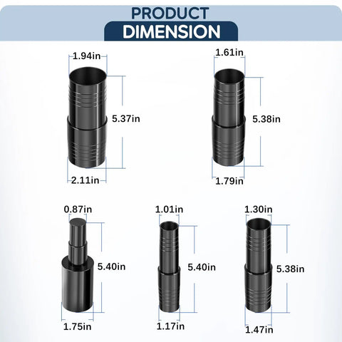 Five Piece Transmission And Transaxle Plug Kit With Adapter For Ford And Most Cars And Pickups Universal Fit Leak Proof Seals Replaces 23400 Premium Plug Set For Fluid Seal And Easy Maintenance, size chart