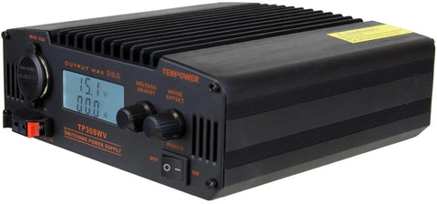 Heavy Duty 30 Amp DC 13.8V Digital Switching Power Supply With Noise Offset For Ham Radios And CBs with display