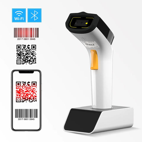 Wireless WiFi 2D Barcode Scanner With Auto Sensing Hands Free Operation Reads 1D 2D QR PDF417 Codes Game Changing Tool For Inventory And POS