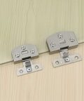 No Drilling Heavy Duty Clamp Alloy Hinge for Glass Cabinet Doors and Wine Cabinets, Small Size, Rustproof Aluminum Hardware, 2-Pack