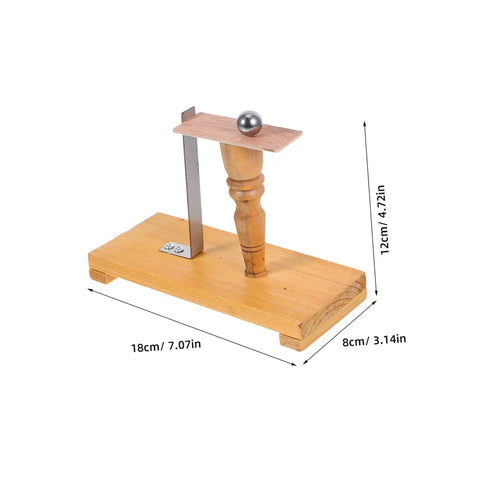 Inertia Demonstrator Pendulum For Science Classroom Teaching And Newtonian Mechanics Experiments Tool, wooden build with metal rod.