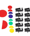 Woodworking Scribing Jig Set for Cabinets and Furniture Assembly Built with Pro Grade ABS Plastic with various colored circles