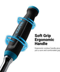 Fine 90-Tooth Ratchet Set With Ergonomic Soft Grip handle detail, showcasing comfort and durability for precision tasks.