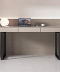 Modern desk featuring Heavy Duty Industrial Pipe Table Legs Set Of Two Premium Rock Solid Metal Steel Base For Diy Dining And Coffee Table Workbench Projects In Ultimate Badass Gold.
