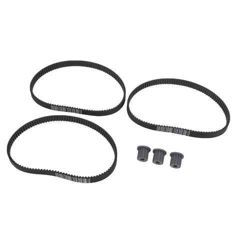 Top Tier 535 5M Synchronous Drive Timing Belt Pulley Kit With Durable Rubber For Industrial Machinery High Efficiency Abrasion Resistant Heavy Duty Performance And Smooth Operation Guaranteed 3 Units Total, 3 rubber belts and pulleys