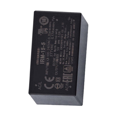 Rock Solid 15W Ac Dc Power Supply Module delivering steady 5V at 3A compact black unit for industrial automation.