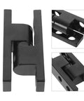 Heavy Duty Electric Cabinet Box Zinc Alloy Hinges With Detachable Barrel Style Door Hinges And Integrated Lock, Black Finish