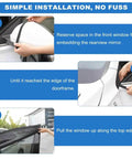 Installation guide for Custom Fit Car Window Mesh Sun Shade For Tesla Cybertruck 2024 2025 2026 showing steps for easy setup.