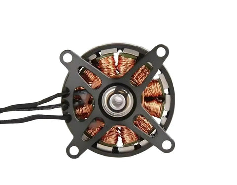 Front view of Short Shaft Brushless Motor KV1500 1900 2300 For 2S 3S RC Planes And Freestyle Drones Outrunner Power