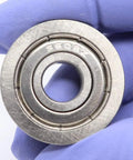 Four Pack Heavy Duty SF608ZZ Flanged Ball Bearings Stainless Steel Double Shielded Motor And Fan Parts Smooth Rotary Motion For Wheels close-up view.