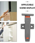 Jojofuny 2 Pcs Heavy Duty Push To Open Cabinet Hardware Self Closing Door Catch Latch Adjustable Rebound Tension handle in use.