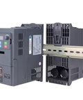 11KW 380V VFD Three Phase To Three Phase Variable Frequency Drive Inverter With RS485 Port P Plus PB Terminal Control And Vector Motor Speed Controller For Heavy Duty Industrial Machinery And Power Tools, dark gray