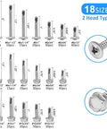 Self Drilling Screws Kit For Metal And Wood, 420 Piece Multi Size Set In 410 Stainless Steel shows various screw sizes and types