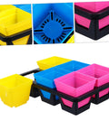 Movable Indoor Plant Pots With 6 Grid Germination Tray For Seedlings And Succulents Hydroponic Grow Tray System Durable Plastic Nursery Kit For Easy Maintenance And Pro Grade Home Garden Setup, colorful 6-cell plastic tray