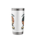 Patriotic Stainless Steel Insulated Tumbler With Retro US Flag Sailboat Design Keeps Drinks Cold Or Hot Red White Blue