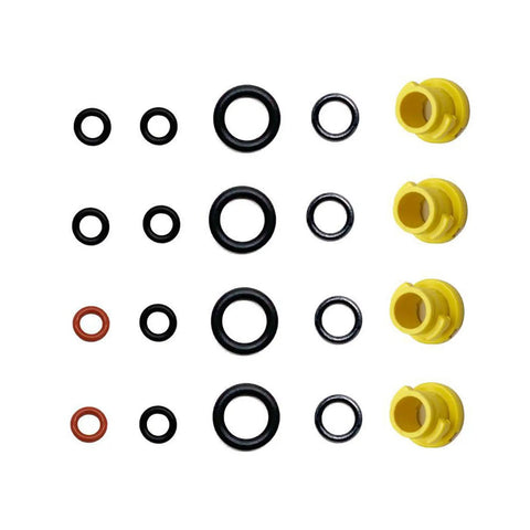 Pro Grade Pressure Washer O Ring Kit 2.640-729.0 Rubber Seals For K3 Hose Nozzle displayed with yellow and red components