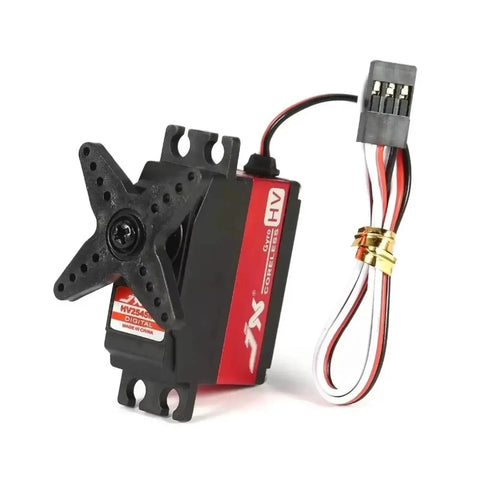 Pdi Hv2545mg Digital Servo Delivering Four Point Five Kg Coreless Motor With Two Hundred Twenty Degree Metal Gear, side view of servo.