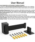 Wall Mounted Retractable Belt Barrier Two Pack For Crowd Control with 10 Foot Belts shown with installation hardware and user manual.
