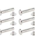 Rivet Nuts Kit M4 60 Piece Stainless Steel Fastener Set With 30 Rivets And 30 Screws Flat Round Head 9.5mm Handy Do It All Hardware For DIY Projects Leather Metal And Auto, six stainless rivets with screws