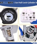 Lock Cylinder Set For Hyundai Elantra 2011-2016 Plug-And-Play Ignition Switch Front Left Door Lock And Two Universal Keys Replacement