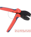 Heavy Duty Solar Crimping Tool Kit With Pliers For 2.5 4 6 Mm2 Solar Cable Connectors And Male Female Connectors, red handle