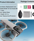 Optical Glass Lens Replacement For Avata 360 Drone Lens Cover With High Transparency Restores True Aerial Image Quality Ultra Clear Footage Includes Complete Installation Tools Easy To Replace And Install.