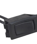 Mini Snap In Rocker Switch 15A 125V On Off Replacement For Cabinet Lighting And Household Fixtures, black close-up view