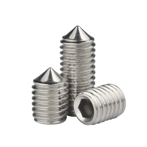 Killer Grade M3 X 12mm Cone Point Set Screws 40 Pcs Hex Socket Cap Screw Kit Pointed Tip stainless steel screws with hex socket