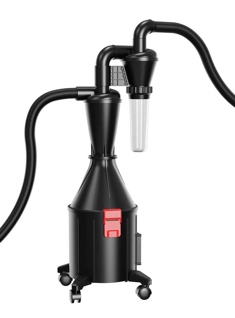 Two In One Dust Cyclone Vacuum Cleaner With Wall Mount Or Castor Wheels Space Saving Workshop Dust Collector black design