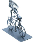 Totally Cool Desktop Bicycle Figurine For Women Nut And Bolt Metal Sculpture Handmade Bike Ornament front view