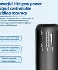 Close-up of Portable DIY Spot Welder Handheld With 11 Gear Control, Automatic And Manual Modes, showing gear settings