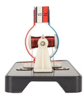 Super Chill DIY DC Electric Motor Model Kit With Included Hand Tools For Teens To Flex STEM Skills And Knock Out Cool Physics Projects At Home Without Soldering Hassles Or Tech Expertise Today - front view of assembled electric motor with copper wire.