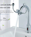 Touch-Free Induction Faucet, with Eyewash, 360 Degrees Rotating Water Outlet, Sensing Distance 40cm,for Lab, Hospitals,Warehouses with automatic water outlet.