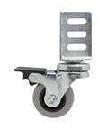Caster wheel with metal bracket, non-marking rubber for 1.5 Inch Round Non-Marking Rubber Slip-On Chair Leg Tips For Chairs, Stools, And Tables