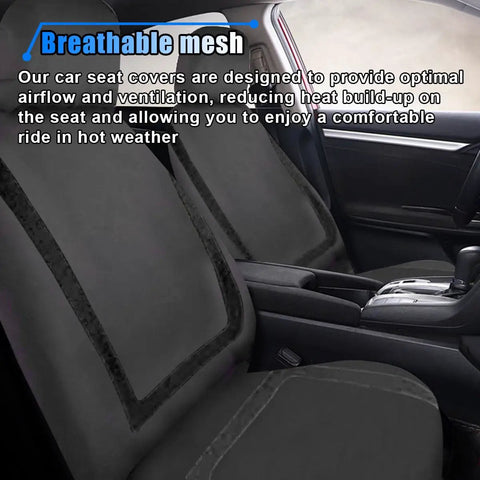 2 Pack Breathable Car Seat Covers That Are Super Soft And Comfy Front Seat Protector Set With Anti Slip Grip And Universal Fit Black