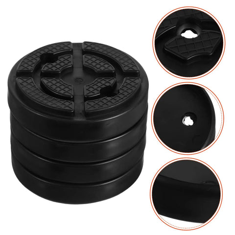 4 Pack Jack Stand Pads Rubber Lifting Blocks For Vehicle Undercarriage Protection Universal Fit For Two Post Hoists Non Slip Lift Pad Adapters For Garage Jacks And Auto Lifts.